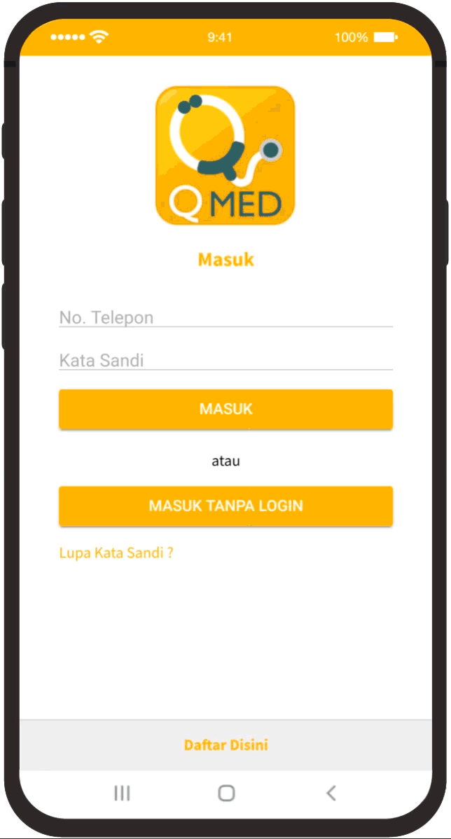 Cara mendaftar aplikasi antrian mandiri di praktik dokter QMed untuk memudahkan antrian pasien secara online dan gratis!